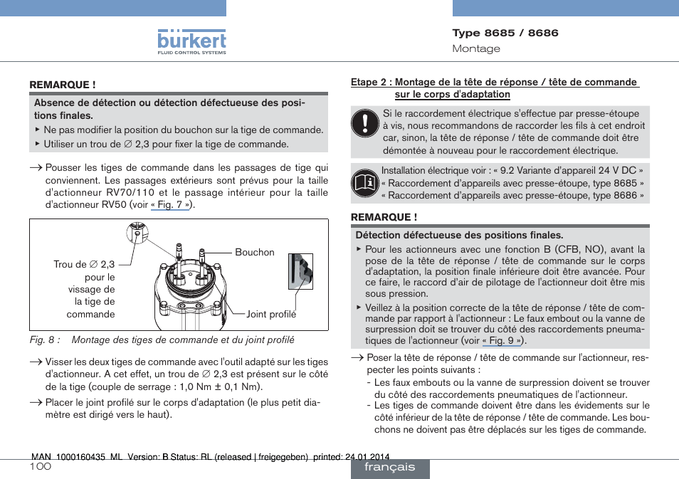 Burkert Type 8686 User Manual | Page 100 / 130