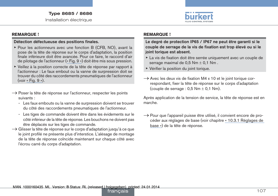 Burkert Type 8686 User Manual | Page 107 / 130