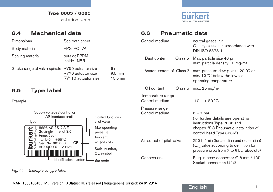 Burkert Type 8686 User Manual | Page 11 / 130