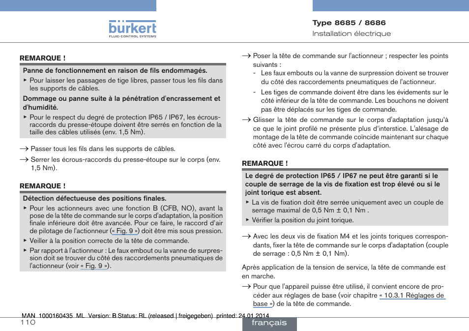 Burkert Type 8686 User Manual | Page 110 / 130