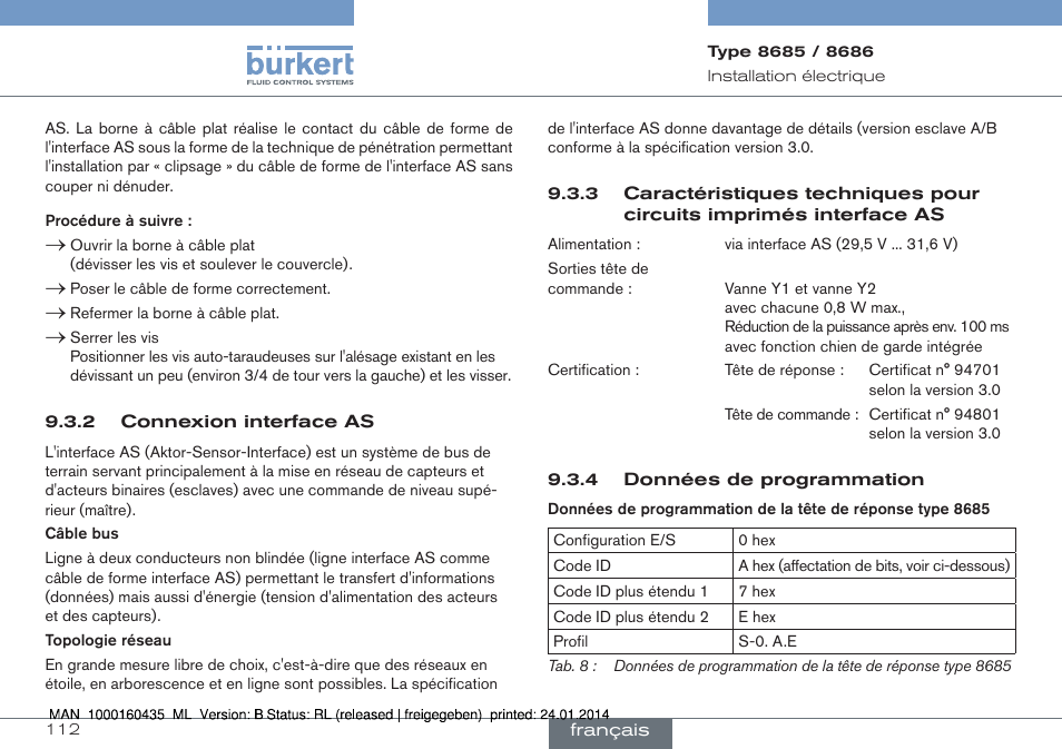 Burkert Type 8686 User Manual | Page 112 / 130