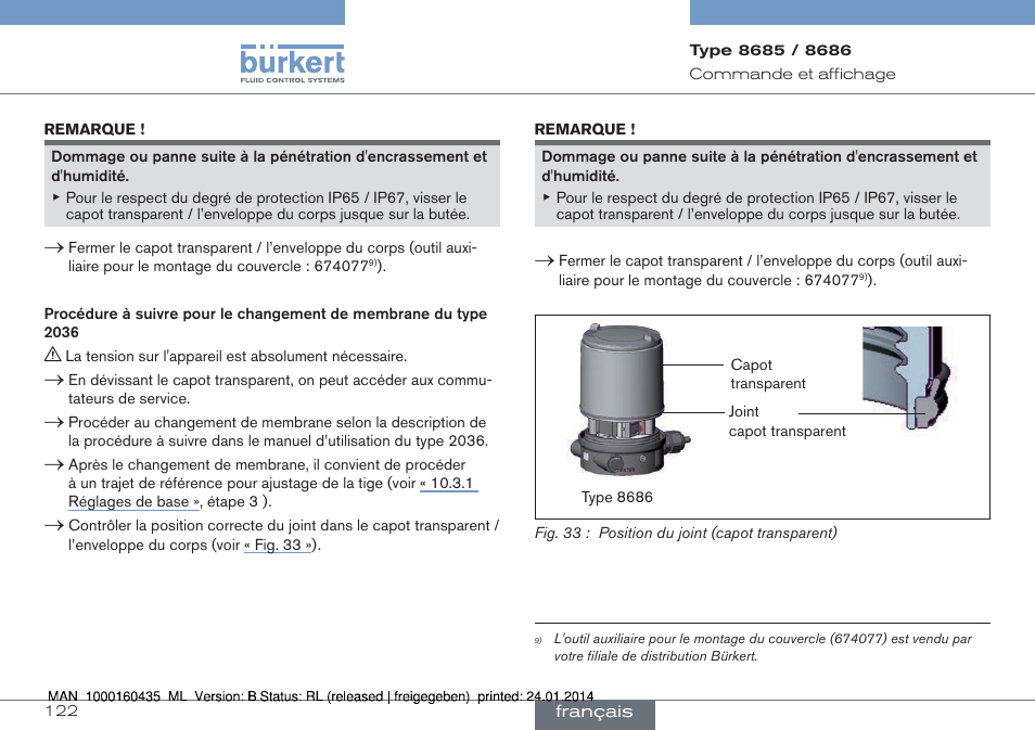 Burkert Type 8686 User Manual | Page 122 / 130