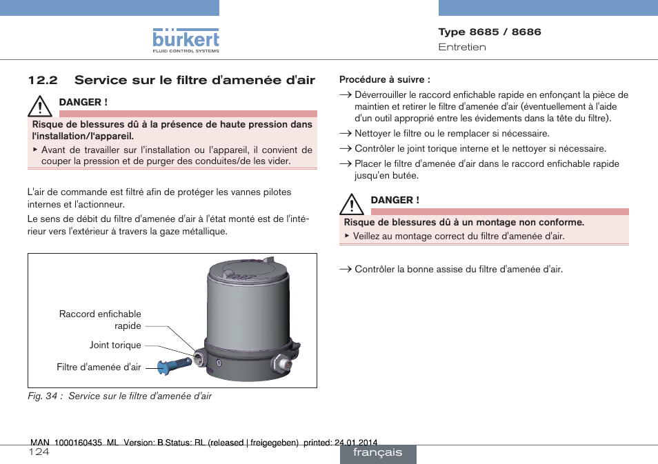 Burkert Type 8686 User Manual | Page 124 / 130
