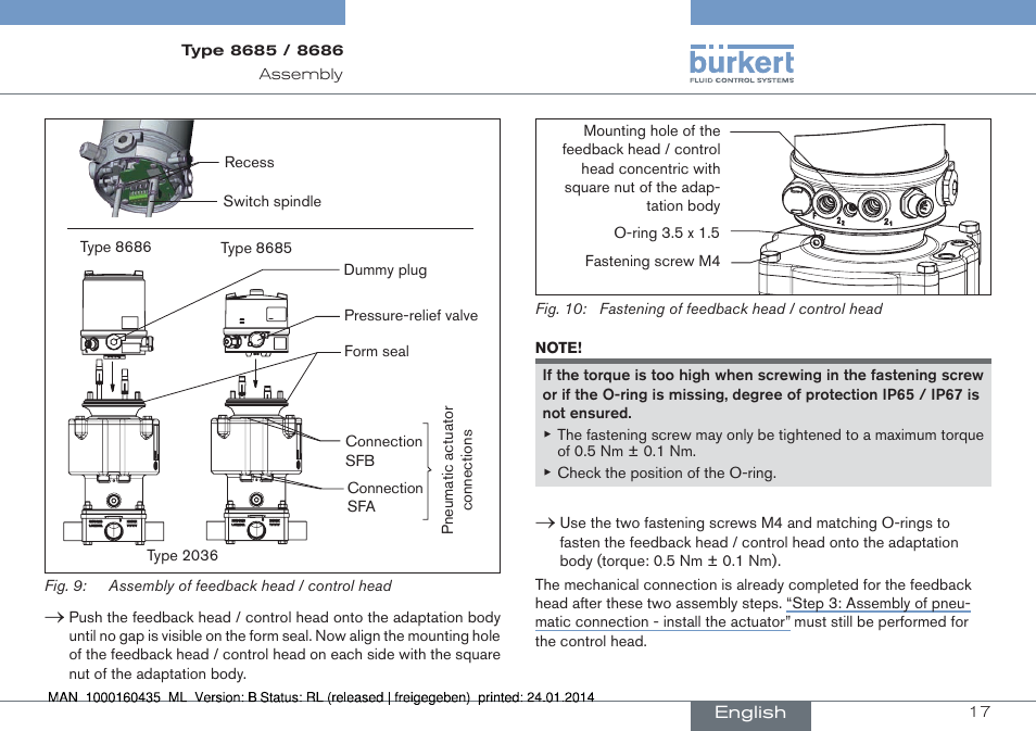 Burkert Type 8686 User Manual | Page 17 / 130