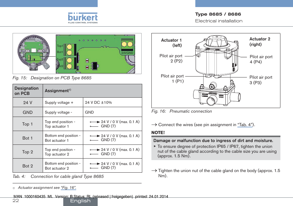 Burkert Type 8686 User Manual | Page 22 / 130