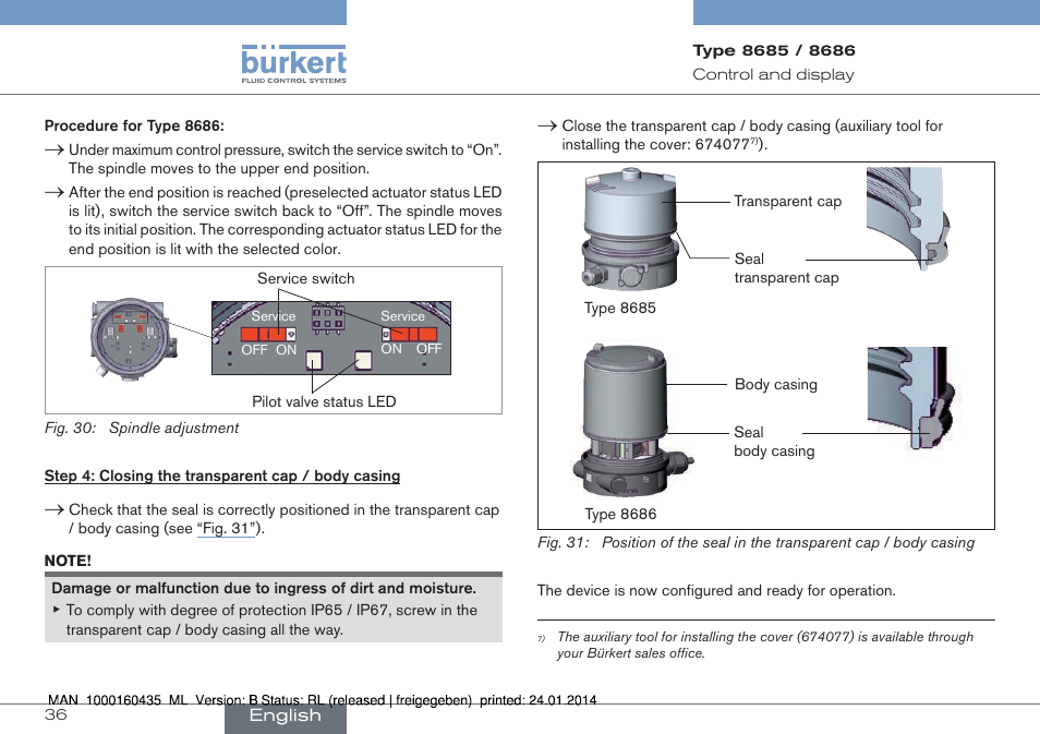 Burkert Type 8686 User Manual | Page 36 / 130