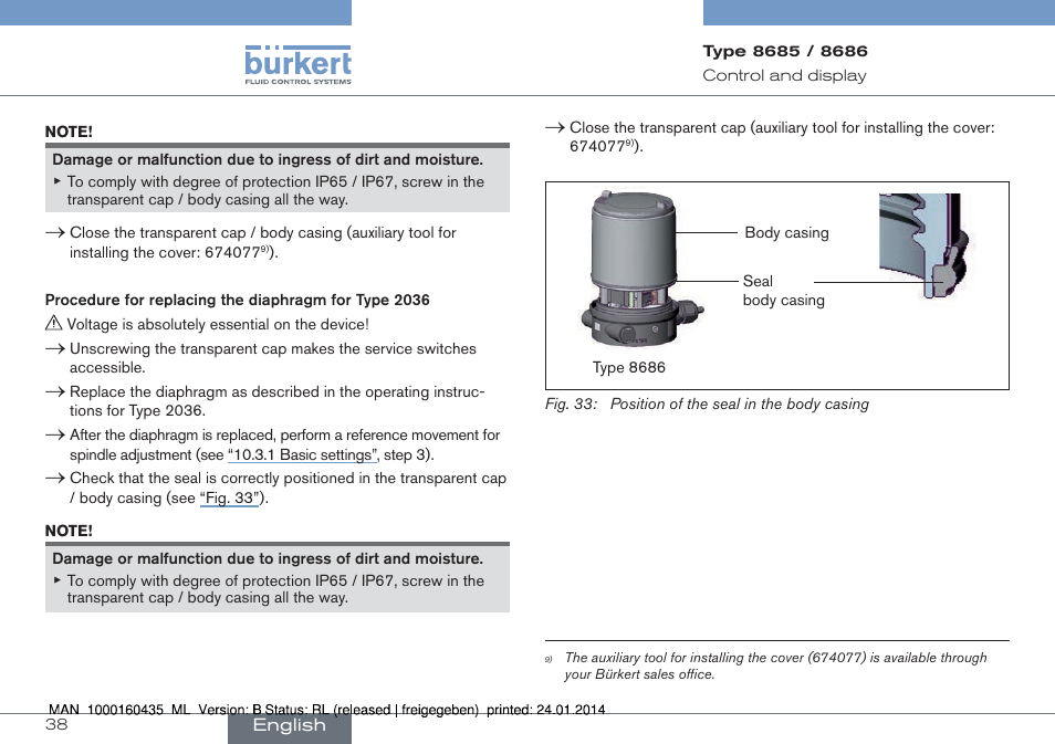 Burkert Type 8686 User Manual | Page 38 / 130