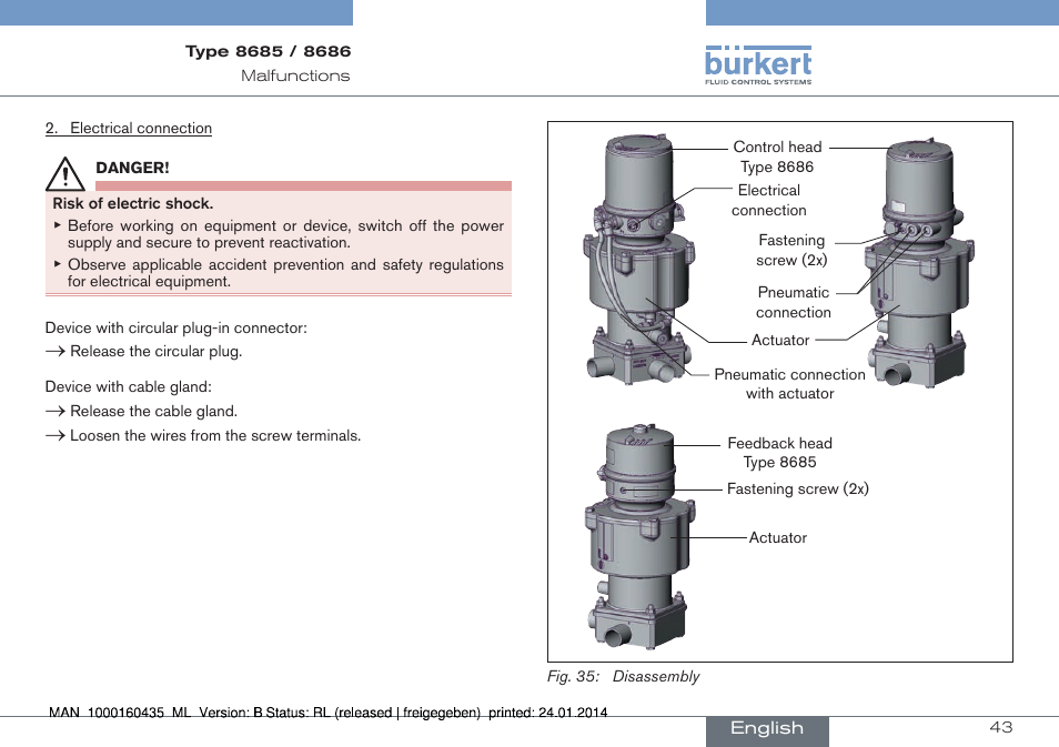 Burkert Type 8686 User Manual | Page 43 / 130