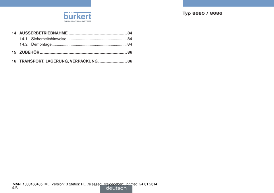 Burkert Type 8686 User Manual | Page 46 / 130