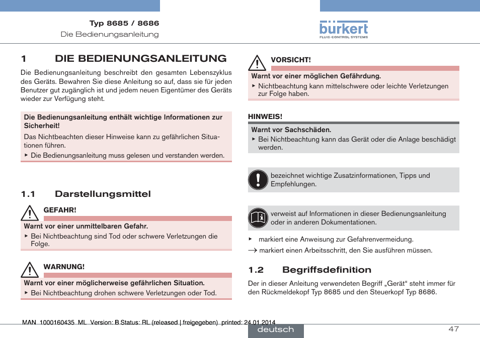 1die bedienungsanleitung | Burkert Type 8686 User Manual | Page 47 / 130