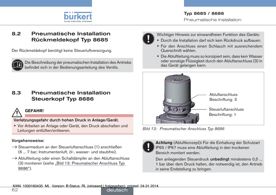 Burkert Type 8686 User Manual | Page 62 / 130