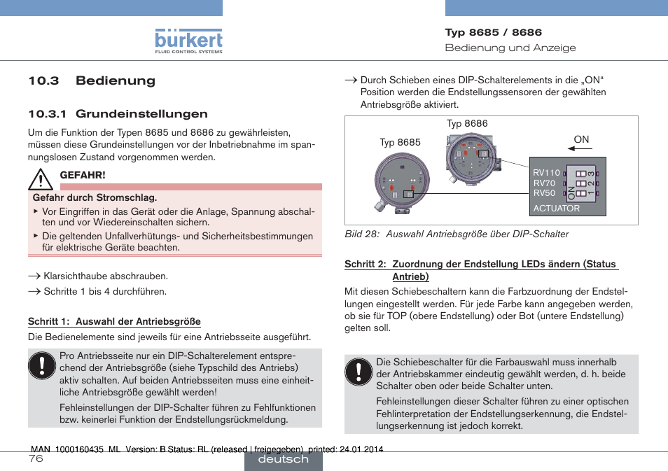 Burkert Type 8686 User Manual | Page 76 / 130