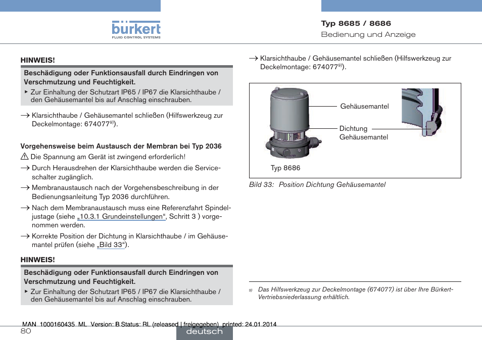 Burkert Type 8686 User Manual | Page 80 / 130