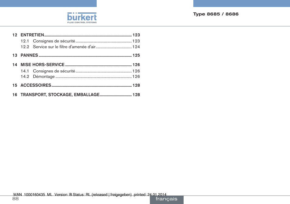 Burkert Type 8686 User Manual | Page 88 / 130