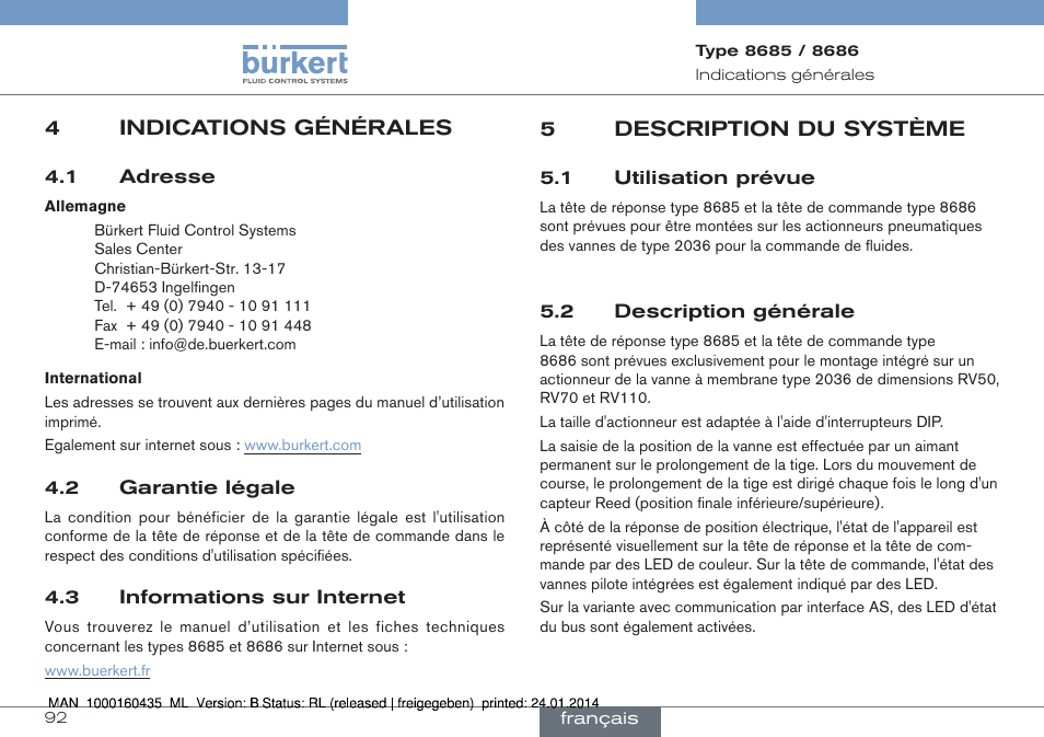 Burkert Type 8686 User Manual | Page 92 / 130