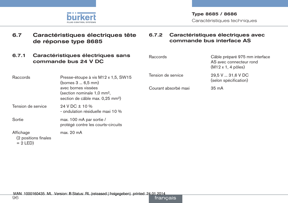 Burkert Type 8686 User Manual | Page 96 / 130