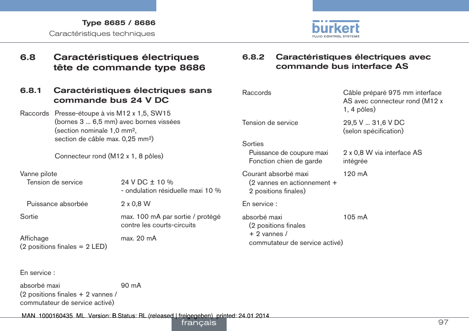 Burkert Type 8686 User Manual | Page 97 / 130