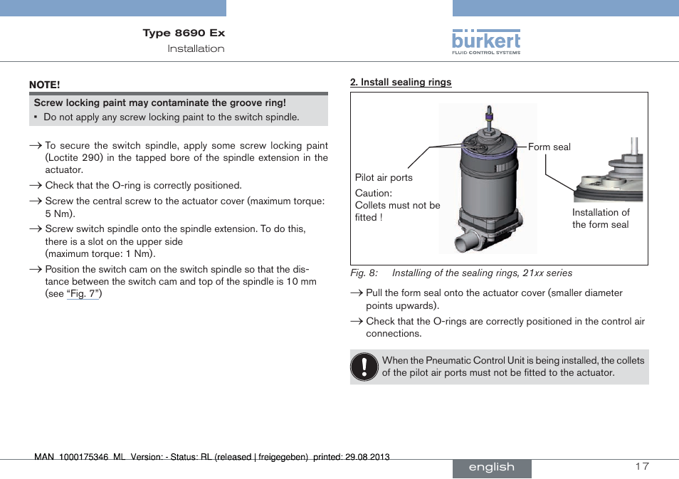 Burkert Type 8690 User Manual | Page 17 / 100