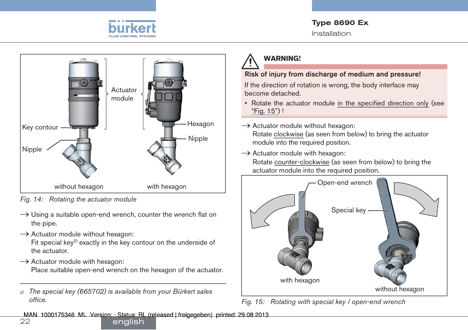 Burkert Type 8690 User Manual | Page 22 / 100