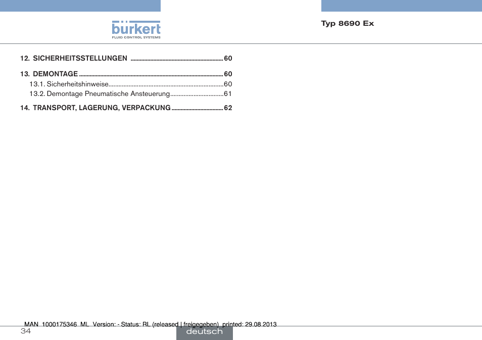 Burkert Type 8690 User Manual | Page 34 / 100