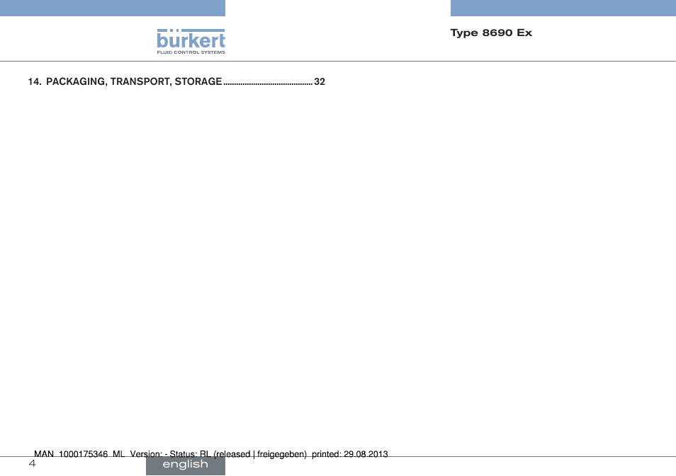 Burkert Type 8690 User Manual | Page 4 / 100