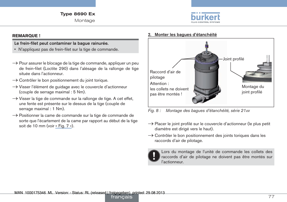 Burkert Type 8690 User Manual | Page 77 / 100