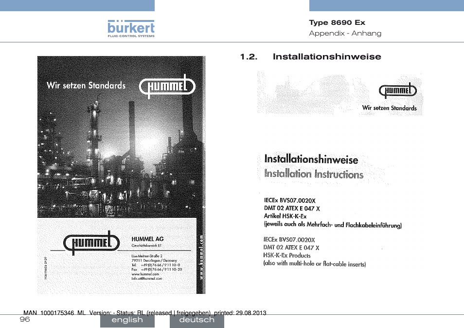 Burkert Type 8690 User Manual | Page 96 / 100