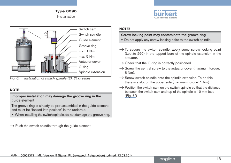 Burkert Type 8690 User Manual | Page 13 / 88