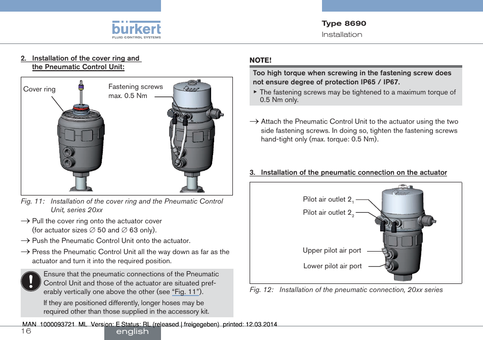 Burkert Type 8690 User Manual | Page 16 / 88