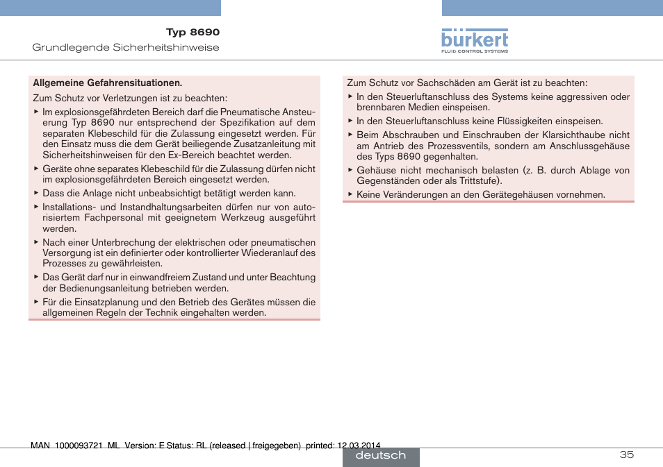 Burkert Type 8690 User Manual | Page 35 / 88