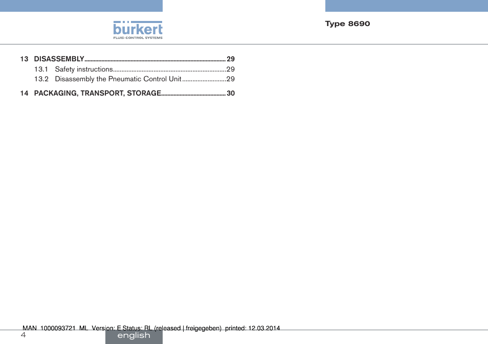 Burkert Type 8690 User Manual | Page 4 / 88