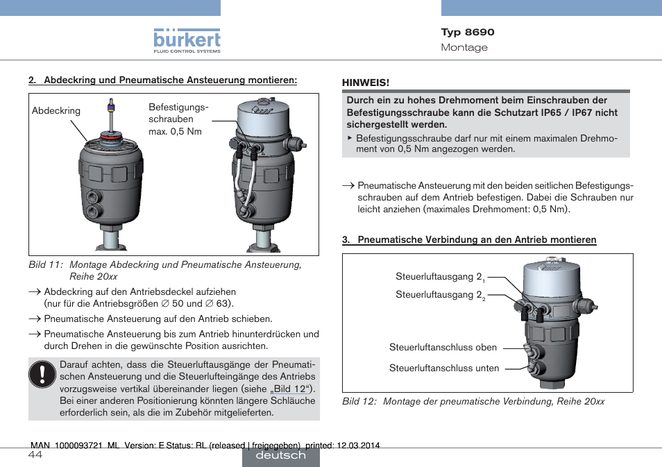 Burkert Type 8690 User Manual | Page 44 / 88