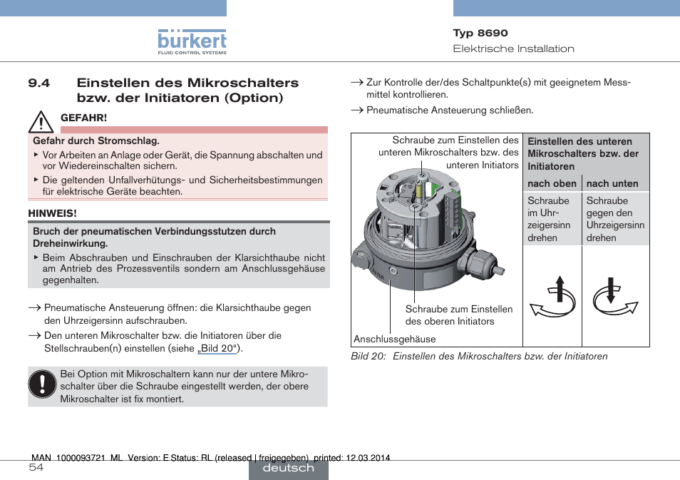 Option) | Burkert Type 8690 User Manual | Page 54 / 88