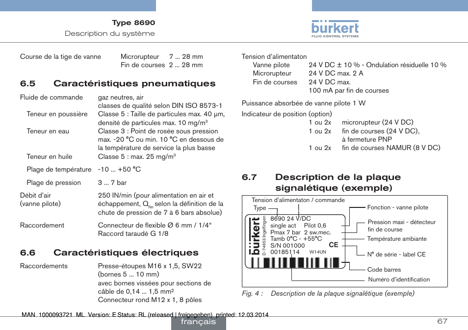 Burkert Type 8690 User Manual | Page 67 / 88