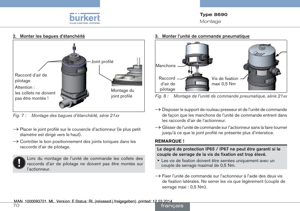 Burkert Type 8690 User Manual | Page 70 / 88