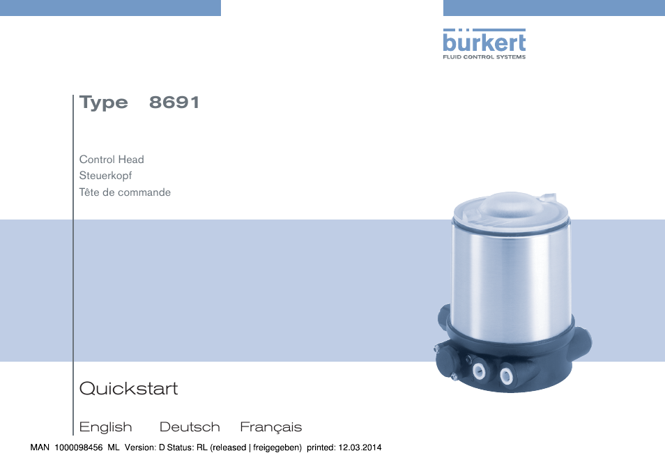 Burkert Type 8691 User Manual | 88 pages