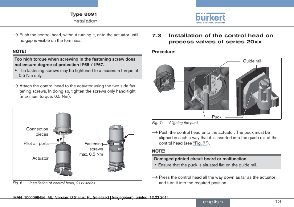 Of series 20xx | Burkert Type 8691 User Manual | Page 13 / 88