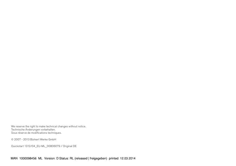 Burkert Type 8691 User Manual | Page 2 / 88