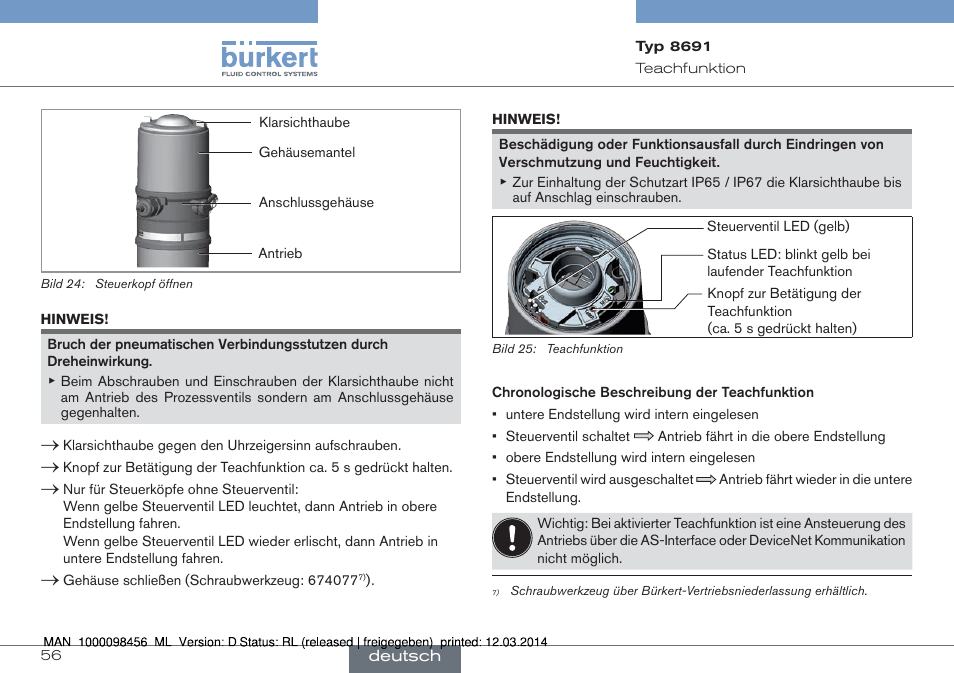 Burkert Type 8691 User Manual | Page 56 / 88