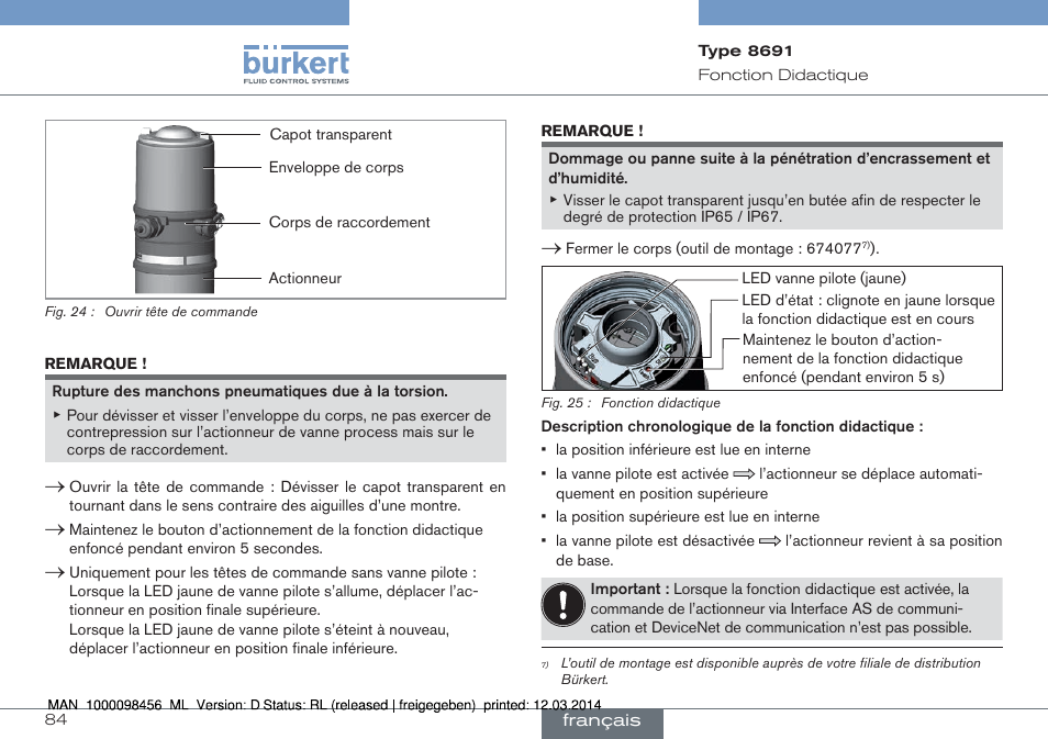 Burkert Type 8691 User Manual | Page 84 / 88