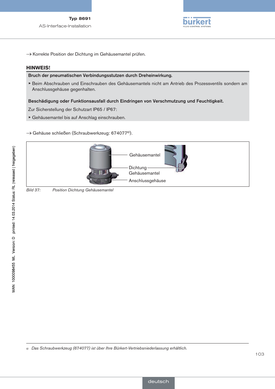 Burkert Type 8691 User Manual | Page 103 / 184