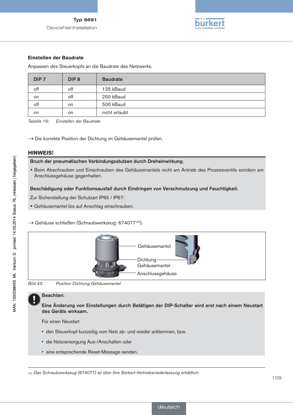 Burkert Type 8691 User Manual | Page 109 / 184