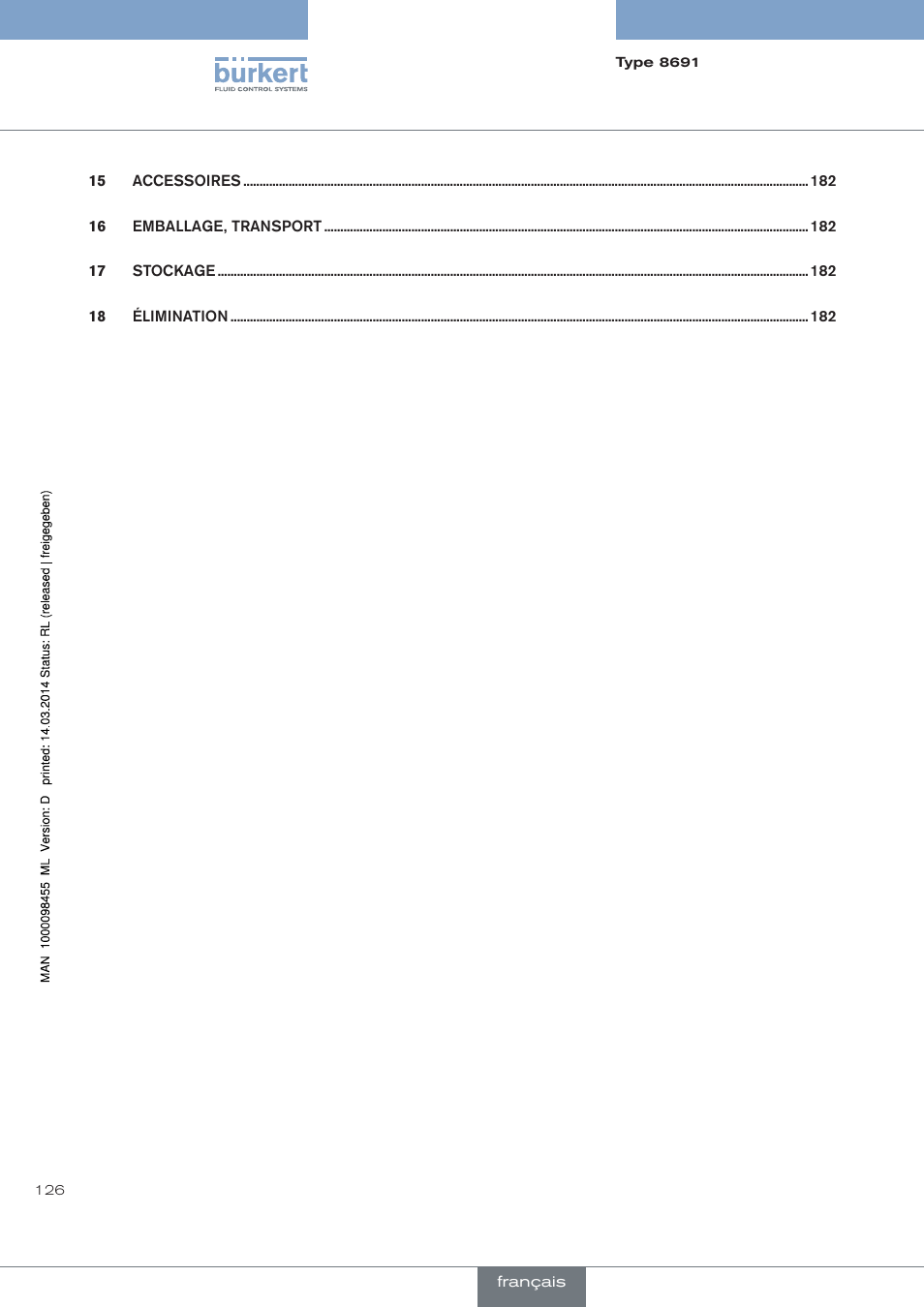 Burkert Type 8691 User Manual | Page 126 / 184