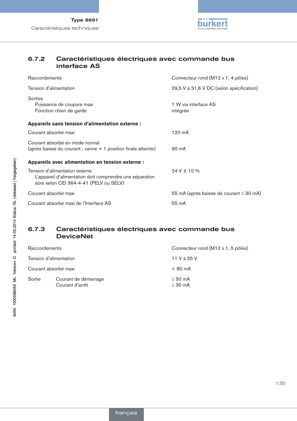 Burkert Type 8691 User Manual | Page 135 / 184