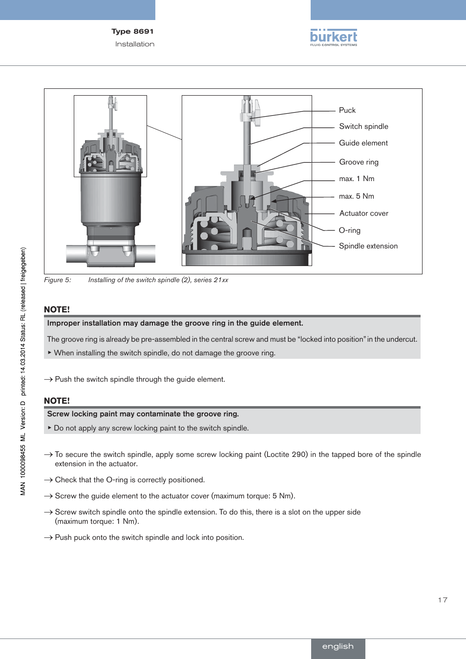 Burkert Type 8691 User Manual | Page 17 / 184