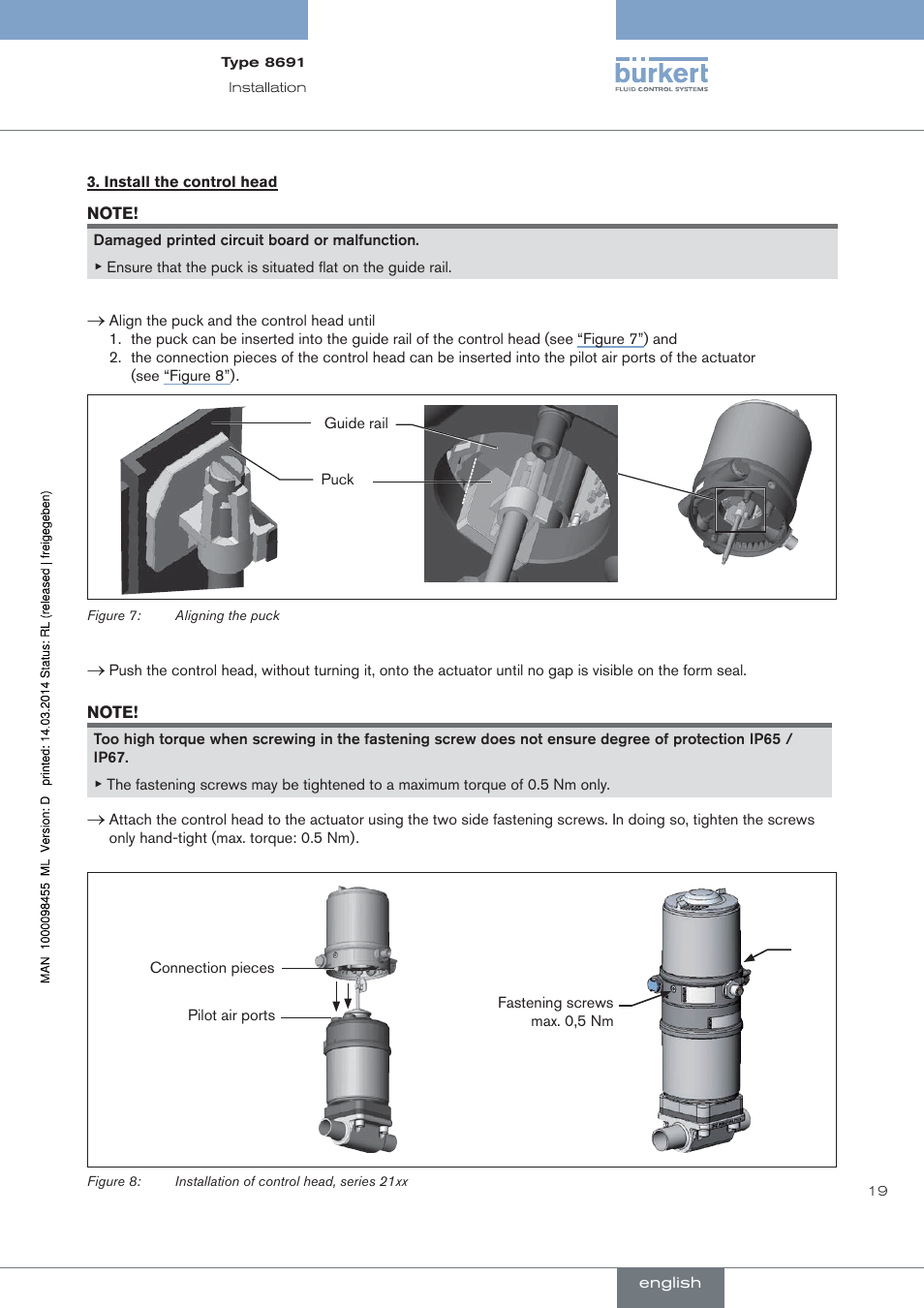 Burkert Type 8691 User Manual | Page 19 / 184