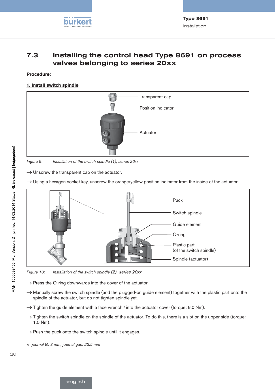 Burkert Type 8691 User Manual | Page 20 / 184