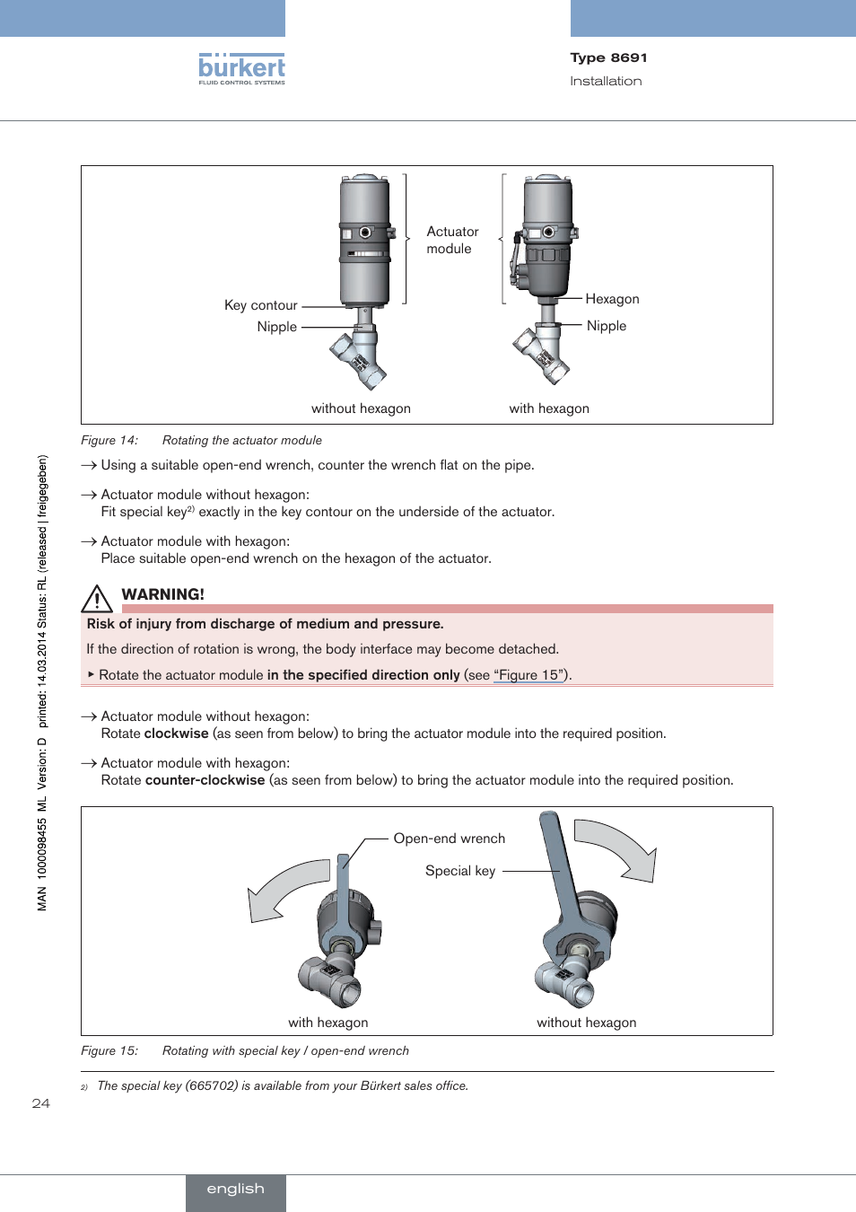 Burkert Type 8691 User Manual | Page 24 / 184