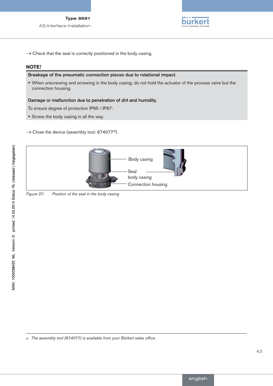 Burkert Type 8691 User Manual | Page 43 / 184