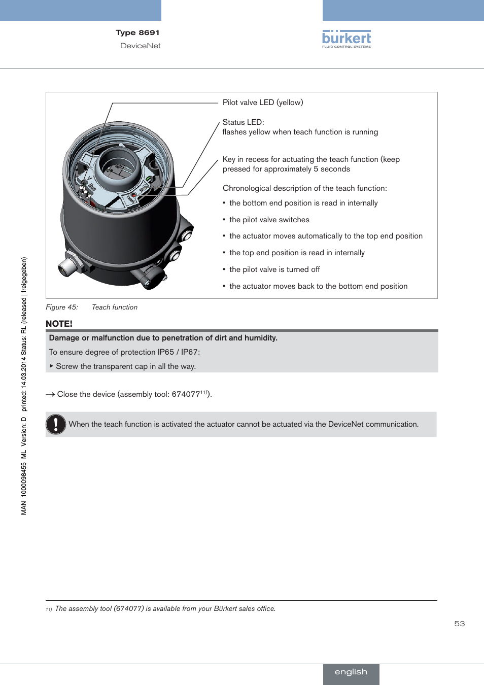 Burkert Type 8691 User Manual | Page 53 / 184